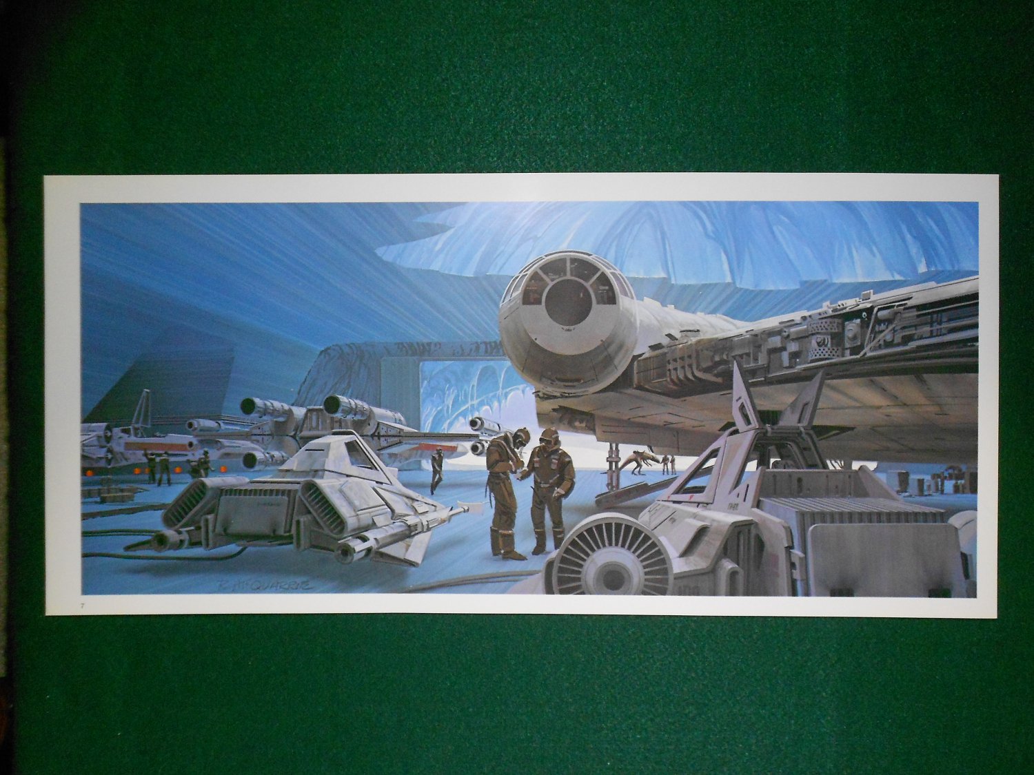 Vintage Star Wars Art Esb Ralph Mcquarrie Portfolio Print Falcon Ready On Hoth