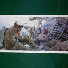 Vintage Star Wars Art 1980 ESB Ralph McQuarrie Portfolio Print #9 Rebels Fight on Hoth