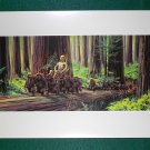 Vintage Star Wars Art 1982 ROTJ Ralph McQuarrie Print #11 C-3PO Meets Ewocks Premium Print