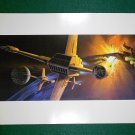 Vintage Star Wars Art 1982 ROTJ Ralph McQuarrie Portfolio Print #19 The B-Wing in Flight