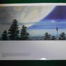 Vintage Star Wars Art 1977 ANH Ralph McQuarrie Portfolio Print #11 Moons of Yavin