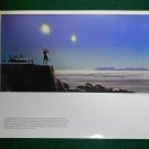 Vintage Star Wars Art 1977 ANH Ralph McQuarrie Portfolio Print #21 Mos Eisley in View
