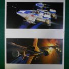 Vintage Star Wars Art 1982 ROTJ Ralph McQuarrie 2 Print Lot Rebel Fighters #17 & #19