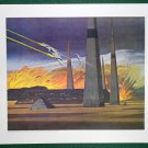 Battlestar Galactica Ralph McQuarrie Portfolio Art Print #8 The Battle Continues on Caprica
