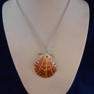 Fashion Jewelry, 16” Scallop Shell Pendant S120, Natural, Different and Unique