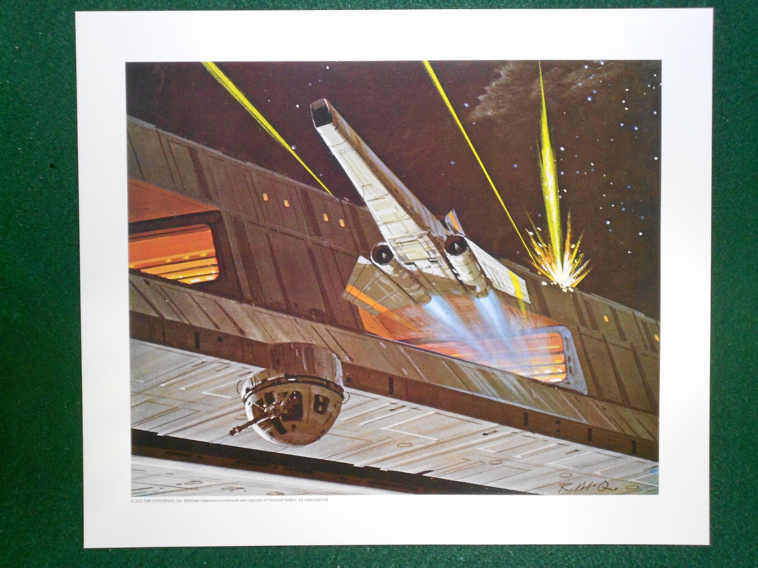 Battlestar Galactica Ralph McQuarrie Portfolio Print #23 Viper Defends ...