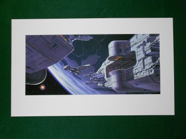 Star Wars Phantom Menace 1999 Doug Chiang Folio Art Print #3 Republic Cruiser