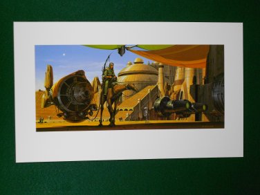 Star Wars Phantom Menace 1999 Doug Chiang Portfolio Print #11 Anakin & Podracer