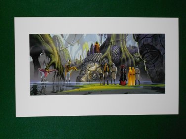 Star Wars Phantom Menace 1999 Doug Chiang Portfolio Print #15 Meeting the Boss