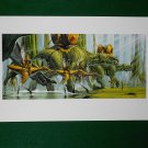 Star Wars Phantom Menace 1999 Doug Chiang Portfolio Print #16 Gungan Battle