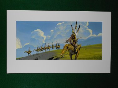 Star Wars Phantom Menace 1999 Doug Chiang Portfolio Print #19 Great Grass Plains