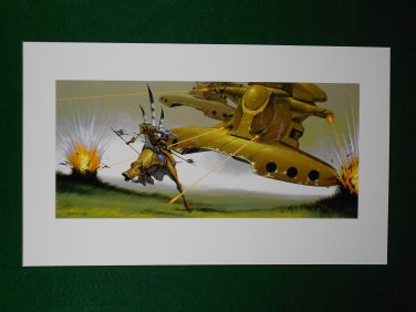 Star Wars Art Phantom Menace 1999 Doug Chiang Portfolio Print #20 The Final Battle