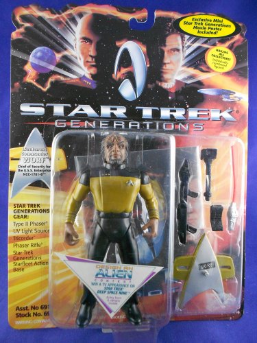 Star Trek Generations 1994 &acirc;��Lieutenant Commander Worf &acirc;��1701-D&acirc;�� Playmates - MINMP