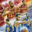 Golden State Warriors VS Cleveland Cavs NBA Finals Edible image Cake topper