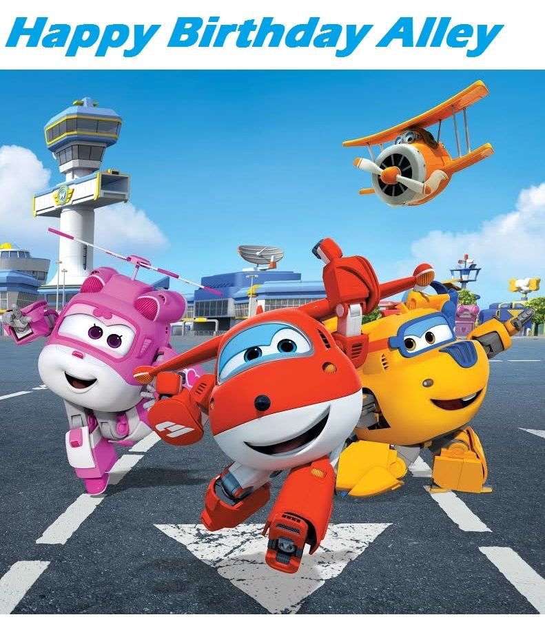 Super Wings Party Edible image Cake topper