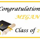 Congratulations Graduate Personalized Edible image Cake topper decoration