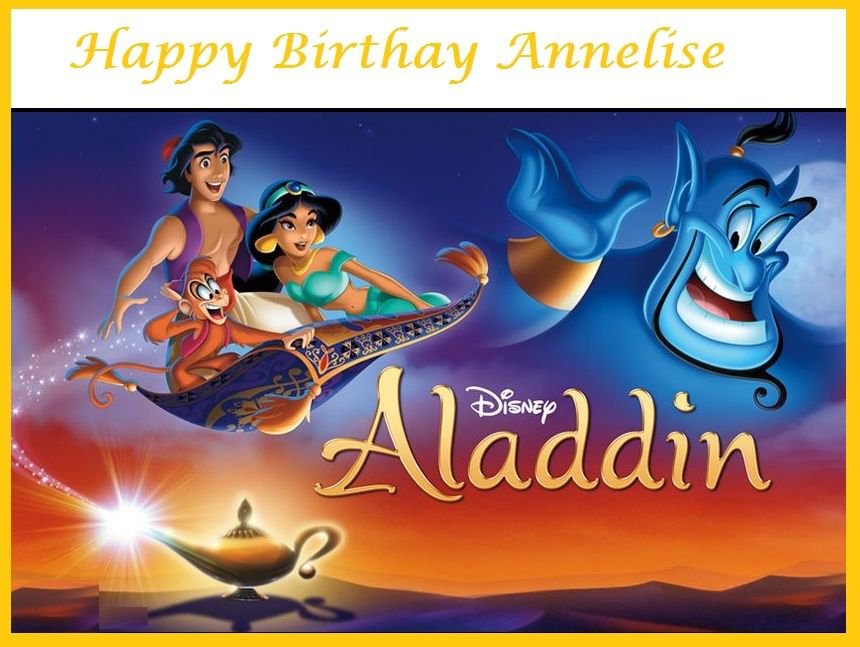 Aladdin Edible image Cake topper decoration