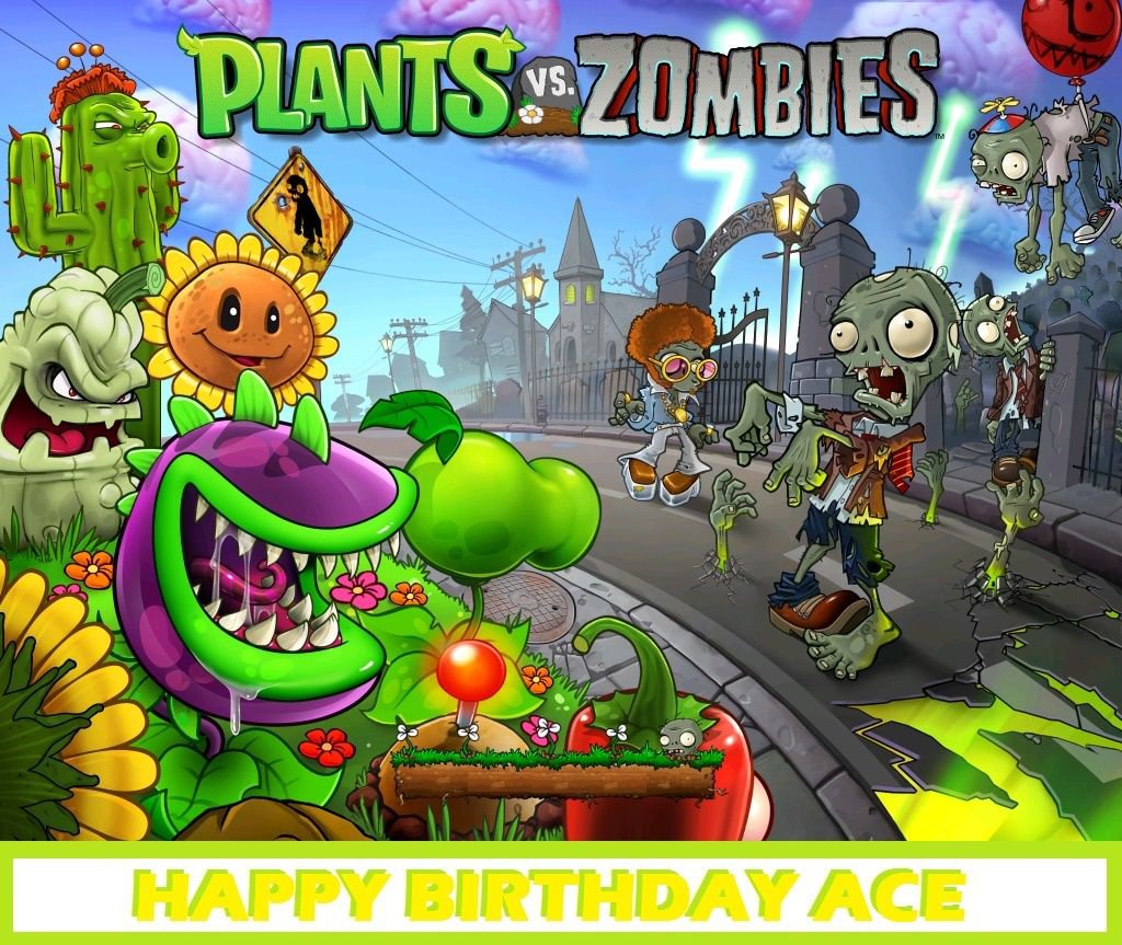 Plants vs Zombies Edible Cake topper decoration