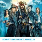 Pirates of the Caribbean Dead Men Tell No Tales Edible image Cake topper