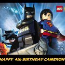 Lego Batman w/ Superman Edible image Cake topper decoration