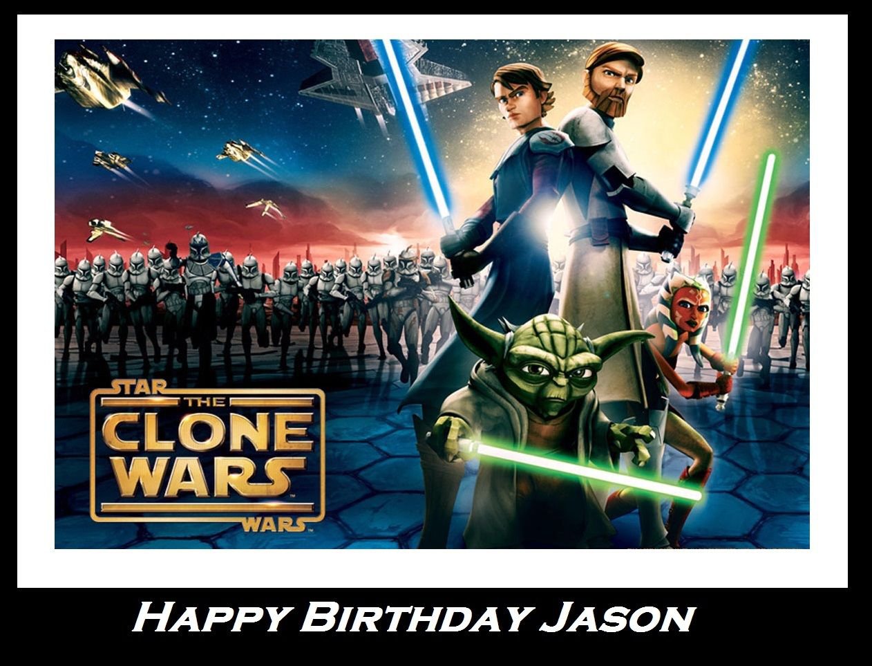 Star Wars the Clone Wars Edible image Cake topper decoration