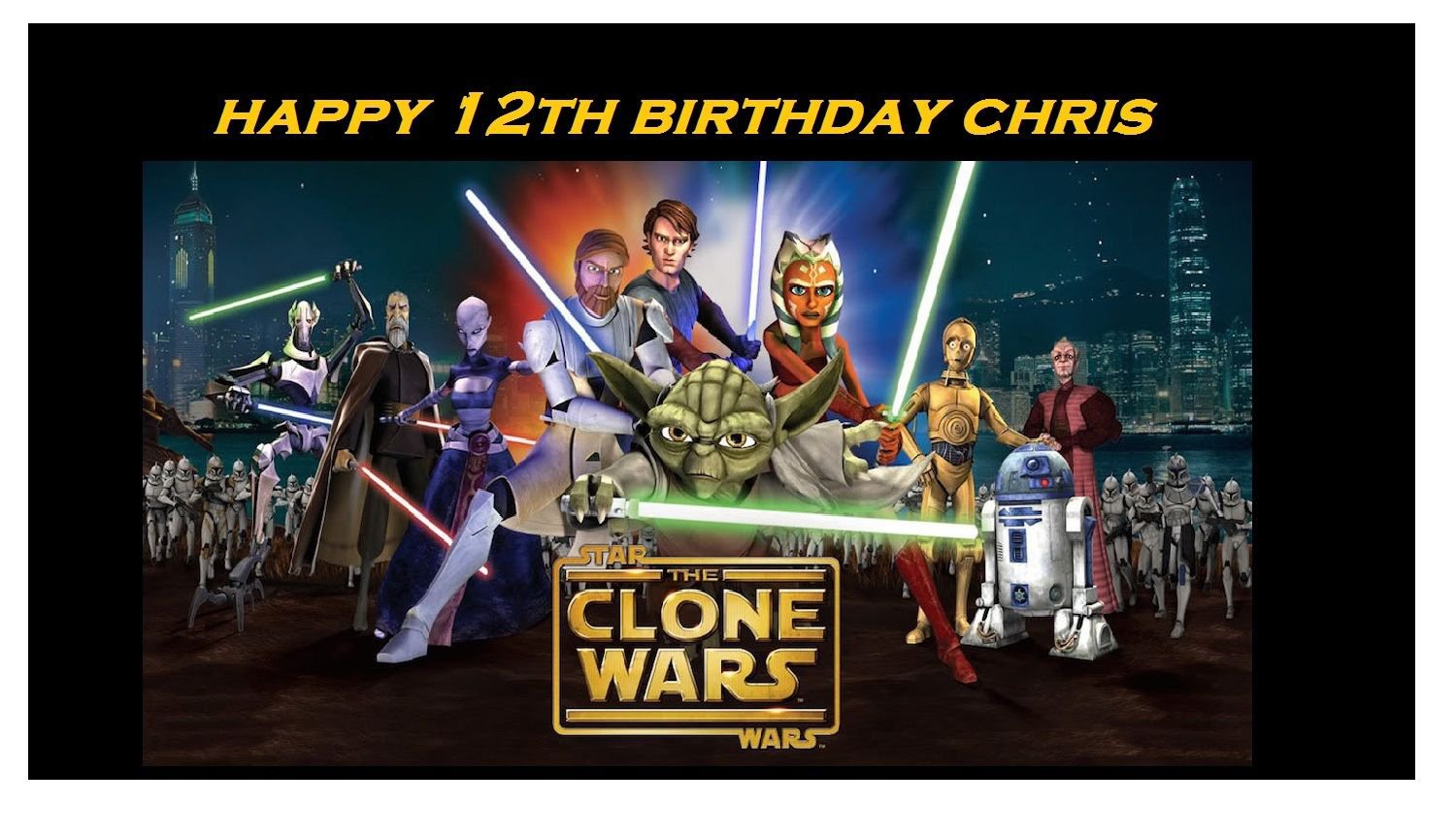 Star Wars the Clone Wars Series Edible image Cake topper decoration