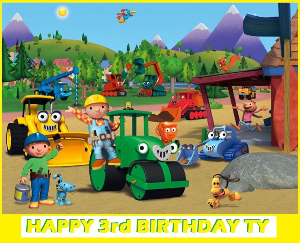 Bob the Builder Party Edible image Cake topper
