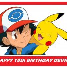 POKEMON Pikachu and Ash Party Edible image Cake topper decoration