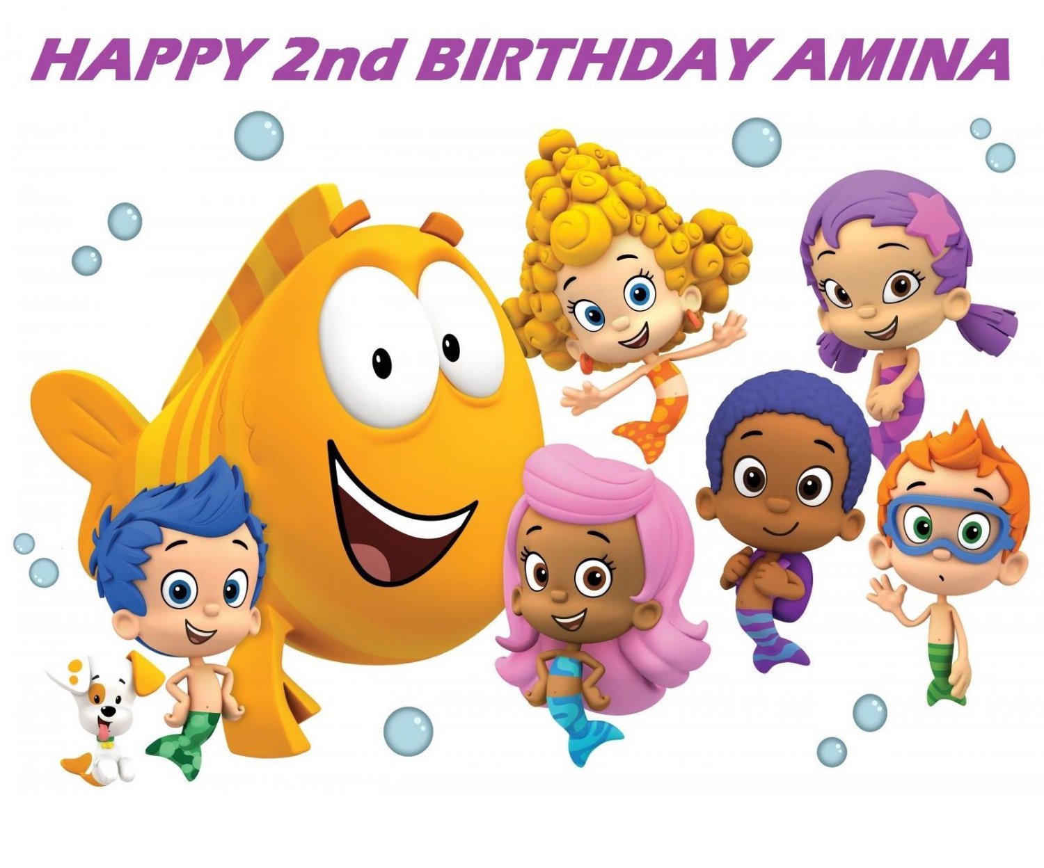 Bubble Guppies Edible Cake topper decoration