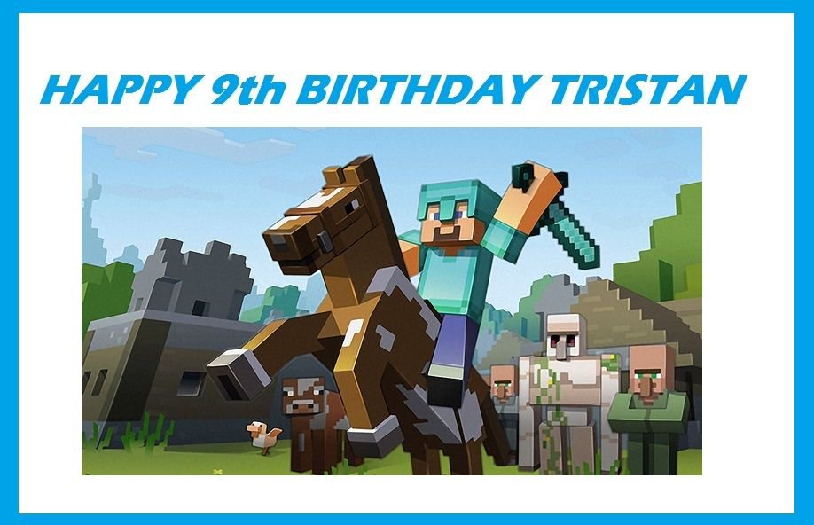 Minecraft Edible image Cake topper decoration