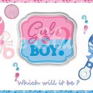Gender Reveal Baby Shower Edible Cake topper decoration