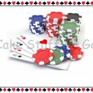 Casino Poker Chips & Cards Edible image Cake topper decoration