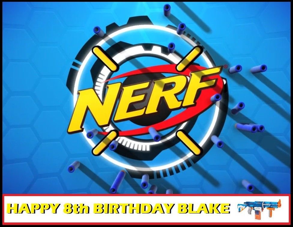 Nerf Gun Edible image Cake topper decoration