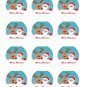 Merry Christmas Rudolph & Santa  Edible image Cake topper decoration