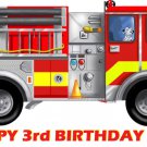 Firetruck Party Edible image Cake topper decoration