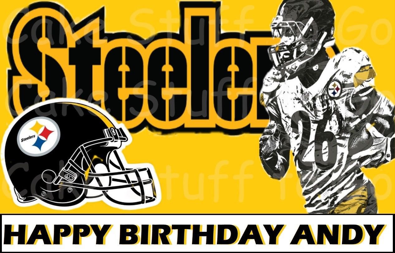 NFL Pittsburgh Steelers Football Edible image Cake topper