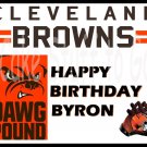 NFL Cleveland Browns Football  Edible image Cake topper
