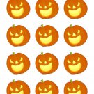 Halloween Pumpkin Edible cake toppers 2' Cupcakes Cookies 12 per sheet
