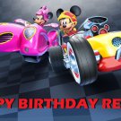 Mickey and the Roadster Racers w/ Minnie Edible image Cake topper decoration