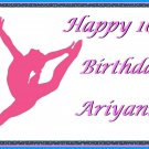 Gymnastics Star Themed Blue Star  Edible image Cake topper decoration