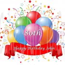 Happy Birthday Balloons Celebration Edible image Cake topper decoration