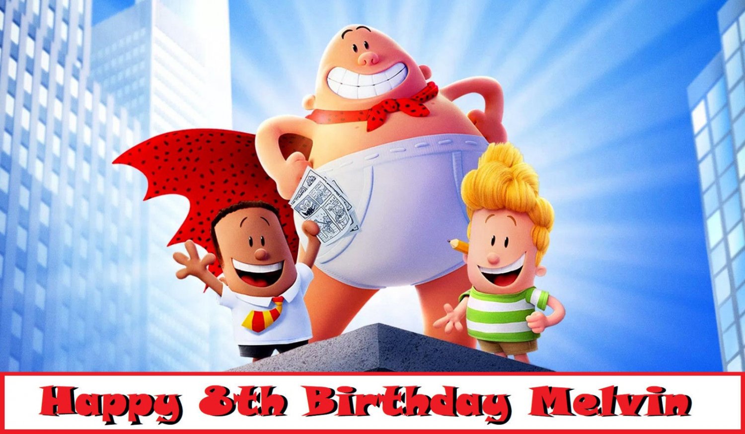 Captain Underpants Edible image Cake topper decoration