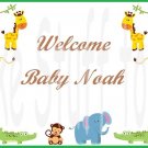 Jungle Animals Baby Shower Edible Cake topper decoration