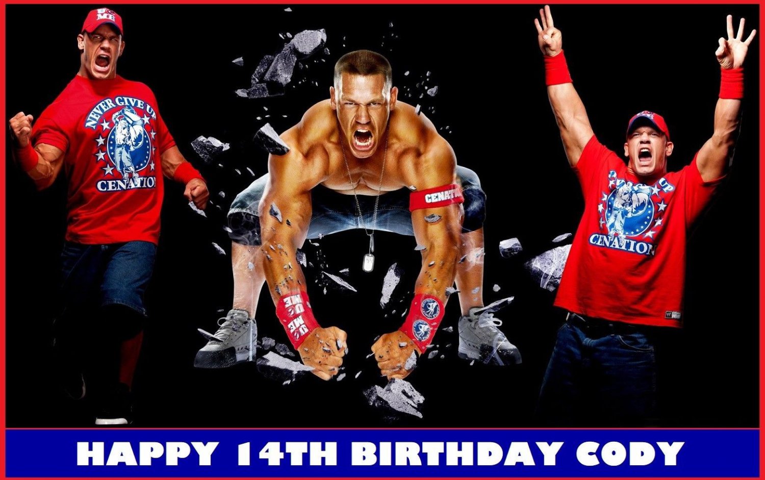WWE John Cena Edible image Cake topper decoration