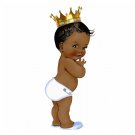 Ethnic Prince Baby Boy Shower Edible image Cake topper or cupcakes