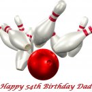 Bowling Edible image Cake topper decoration