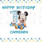 Baby Mickey Mouse 1st Birthday Edible image Cake topper decoration