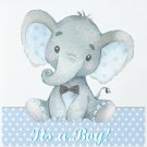 Baby Elephant  Boy Baby Shower Edible Cake topper decoration