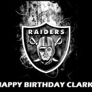 Oakland Raiders NFL Football  Edible image Cake topper
