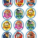 Paw Patrol Edible Cupcake topper decoration 1 set of 12
